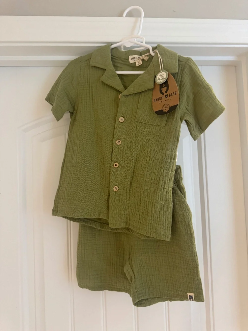 Rabbit + Bear Boys 3T Button Down & Short Set